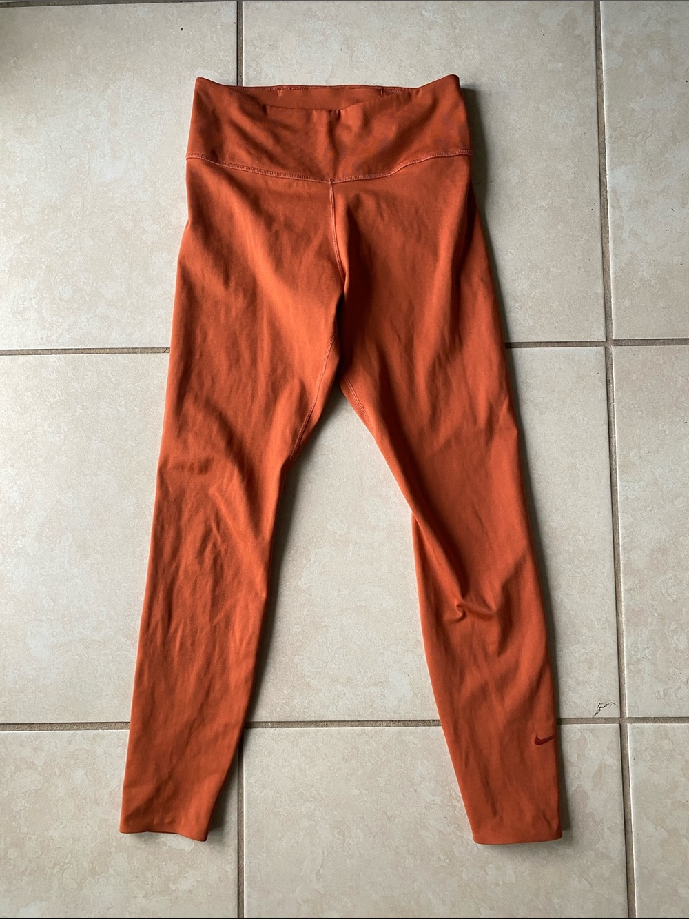 Nike High-Rise Orange Performance Leggings